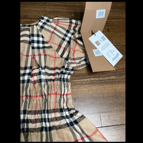 NWT Burberry 3T Joyce Smocked Vintage Check Dress - Picture 7 of 15